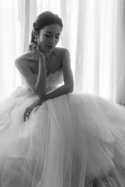 Bride and groom walking under cherry blossoms in Kyoto &mdash; captured by wedding videographer Japan